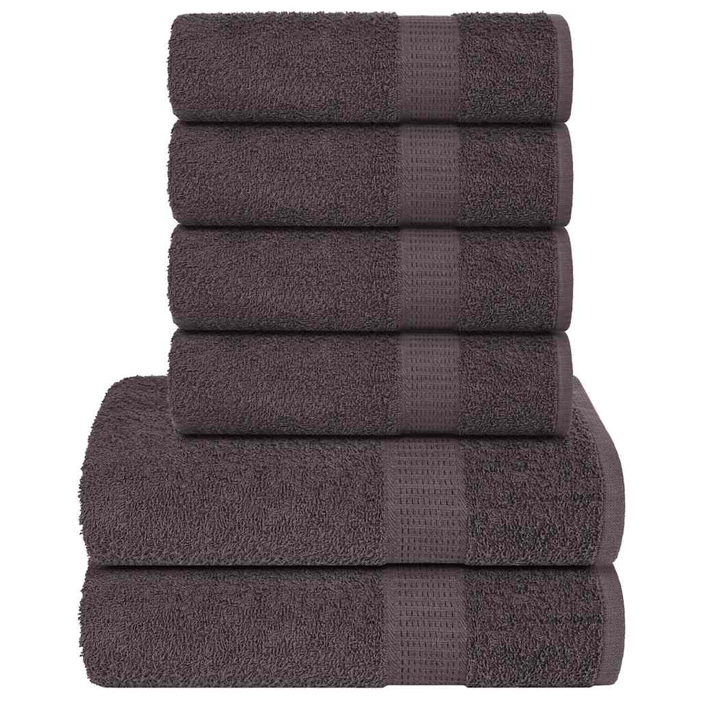 6Pcs conjunto de toalhas frogn 360 g/m² antracite