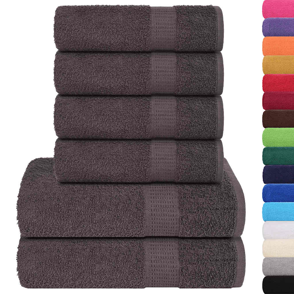 6Pcs conjunto de toalhas frogn 360 g/m² antracite