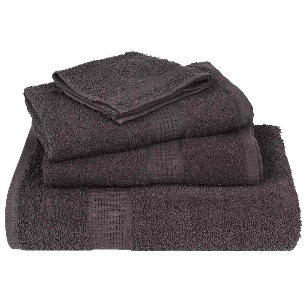 6Pcs conjunto de toalhas frogn 360 g/m² antracite