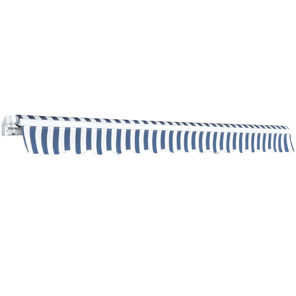 Toldo dobrável manual 350 cm azul/branco