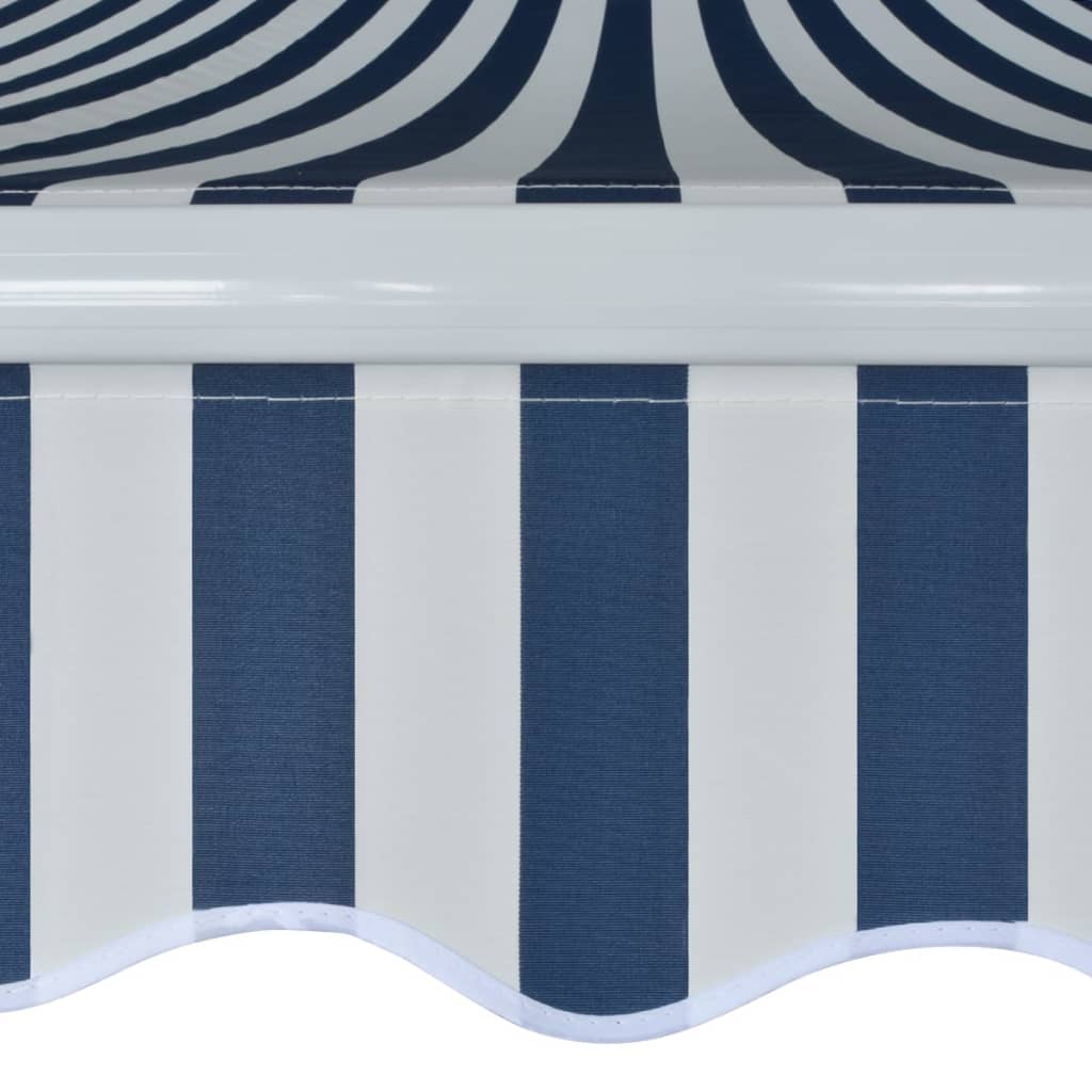 Toldo dobrável manual 350 cm azul/branco