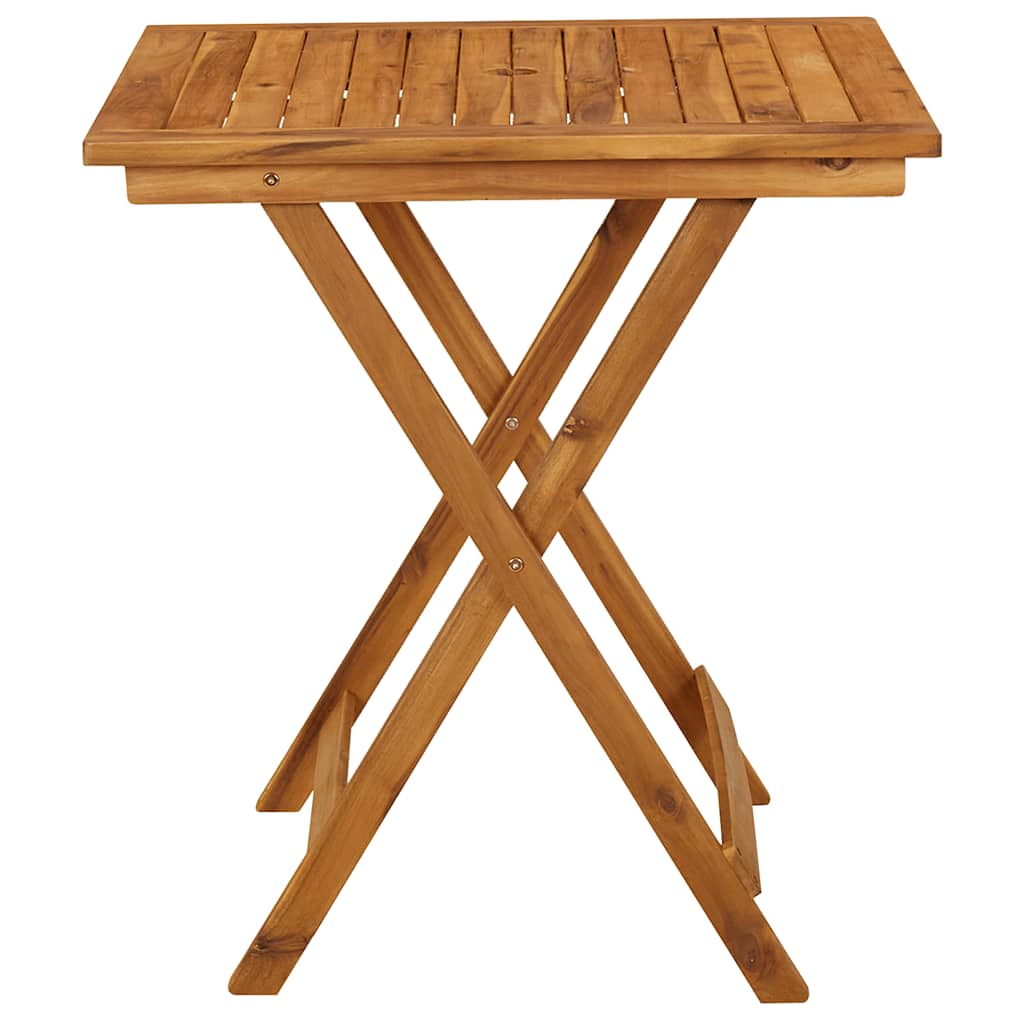 3 Pcs conjunto jantar dobrável p/ jardim madeira acácia maciça