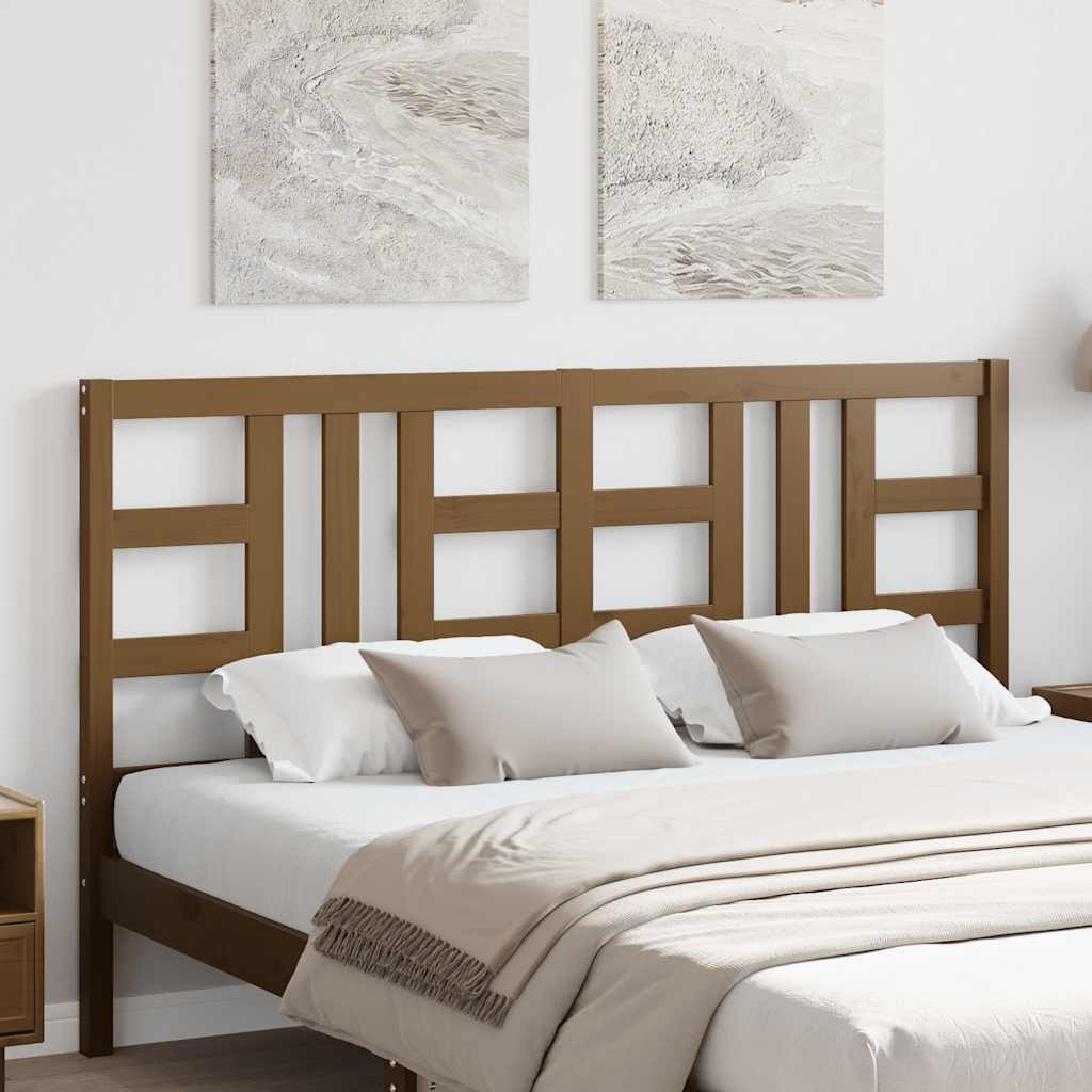 Cabeceira de cama 156x4x100 cm pinho maciço castanho mel