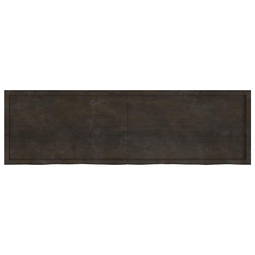 Bancada p/ wc 200x60x(2-4)cm madeira tratada maciça castanho