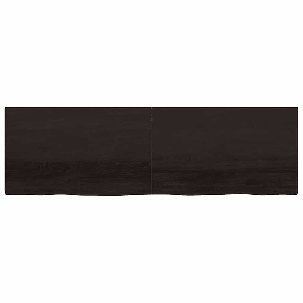 Bancada p/ wc 200x60x(2-4)cm madeira tratada maciça castanho