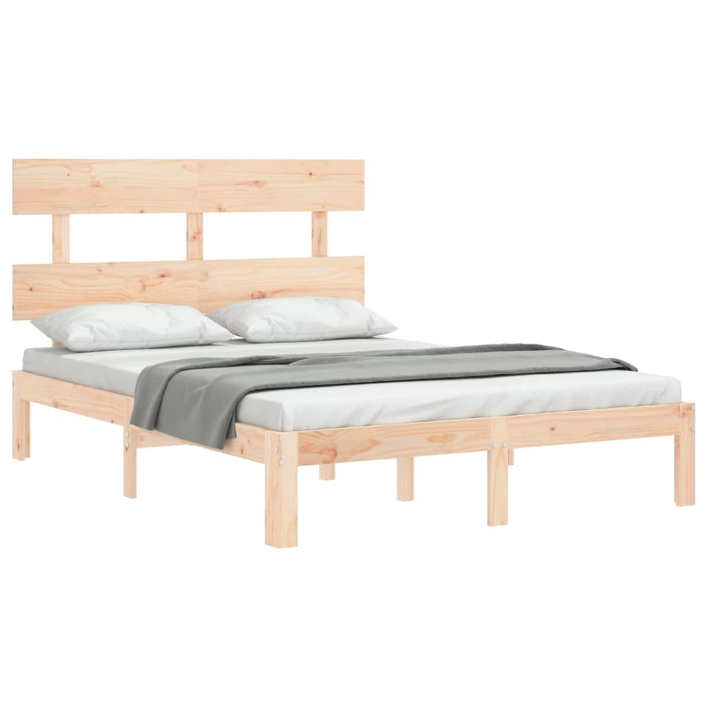 Cama sem colchão 140x200 cm madeira de pinho maciça