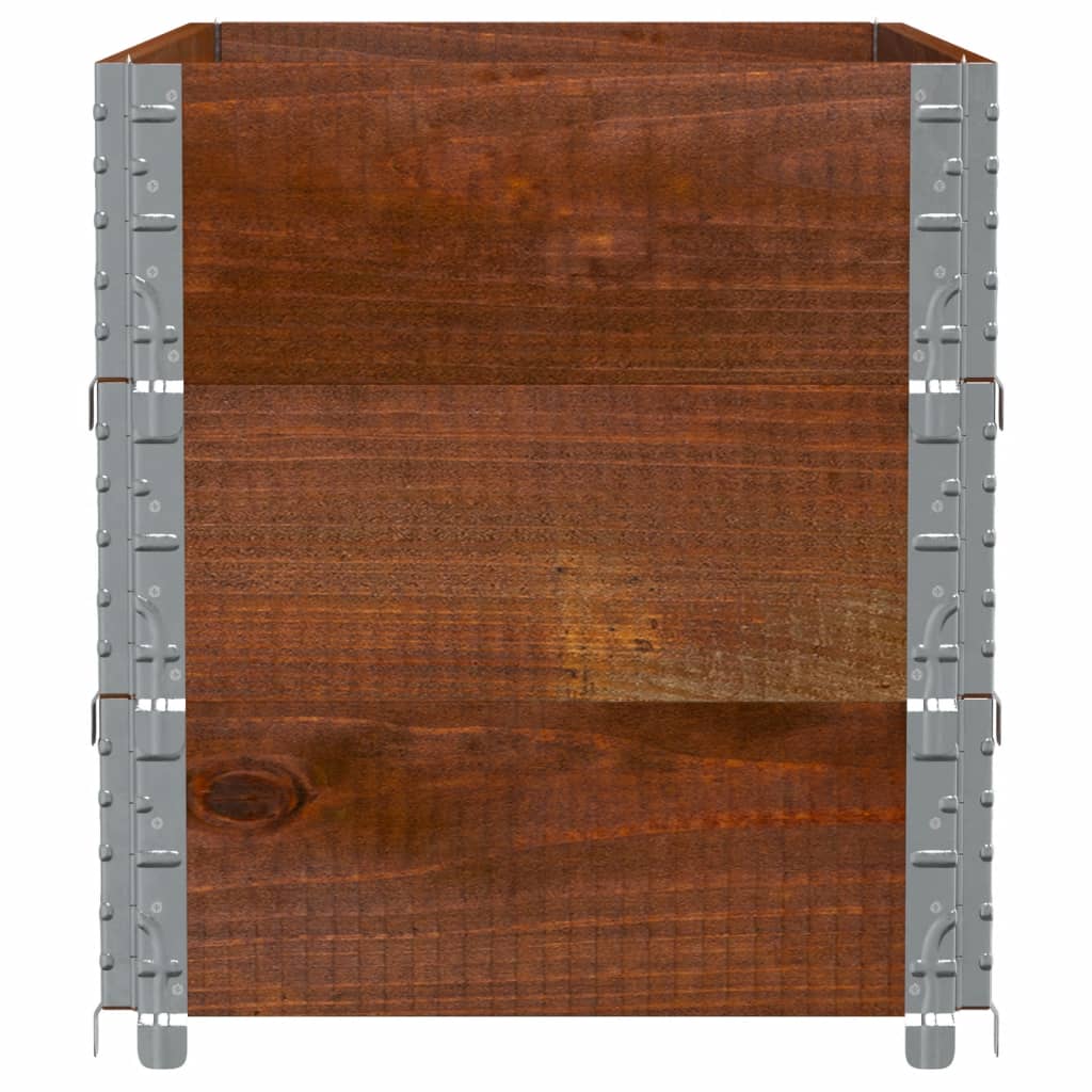 Colares p/ paletes 3 pcs 100x50cm madeira pinho maciça castanho