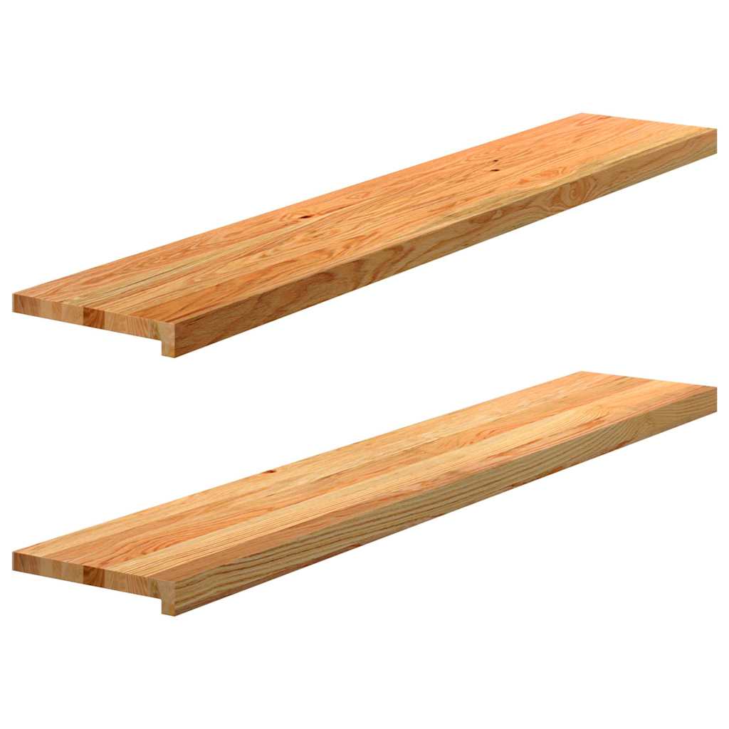 Soleiras da janela 2 pcs 140x30x2 cm carvalho castanho-claro
