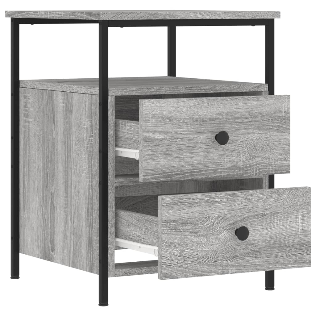Mesa de cabeceira 44x45x60 cm derivados madeira cinzento sonoma