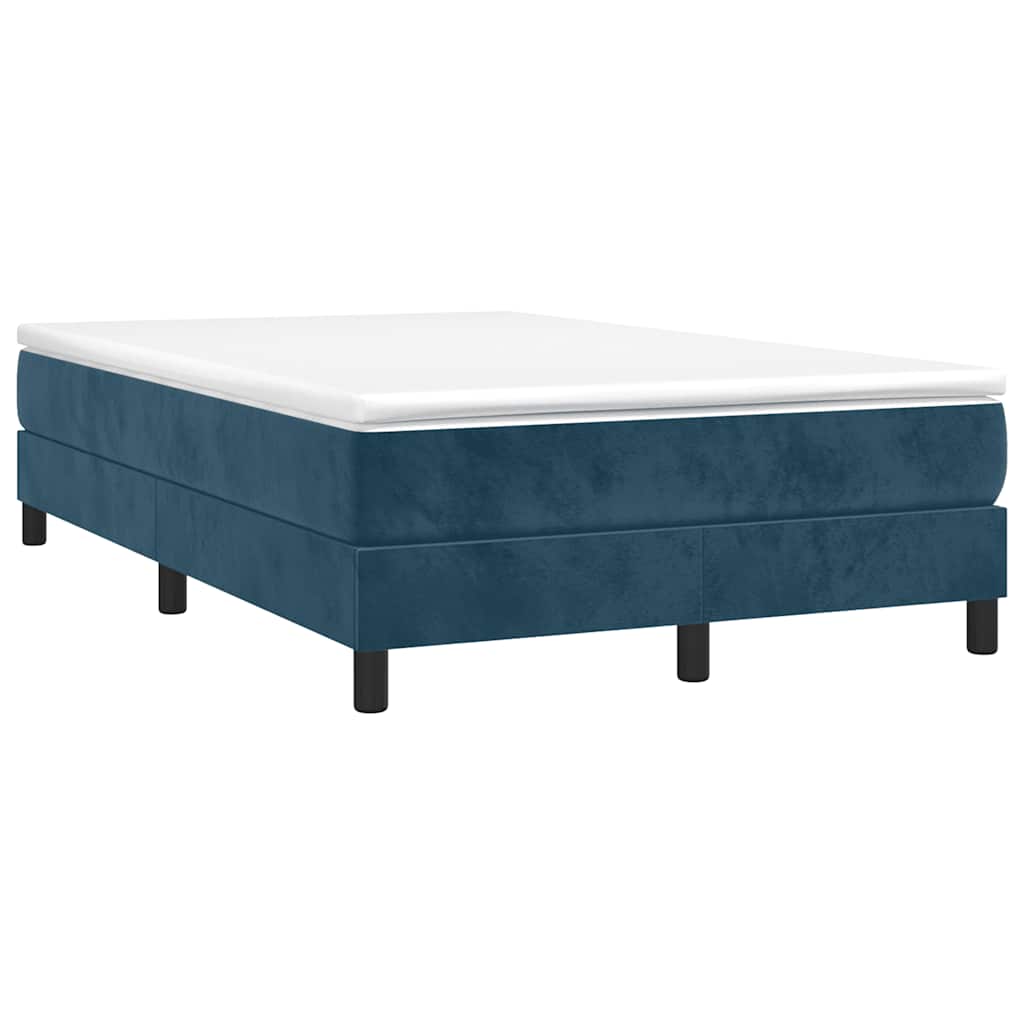 Estrutura de cama com molas 120x200 cm veludo azul