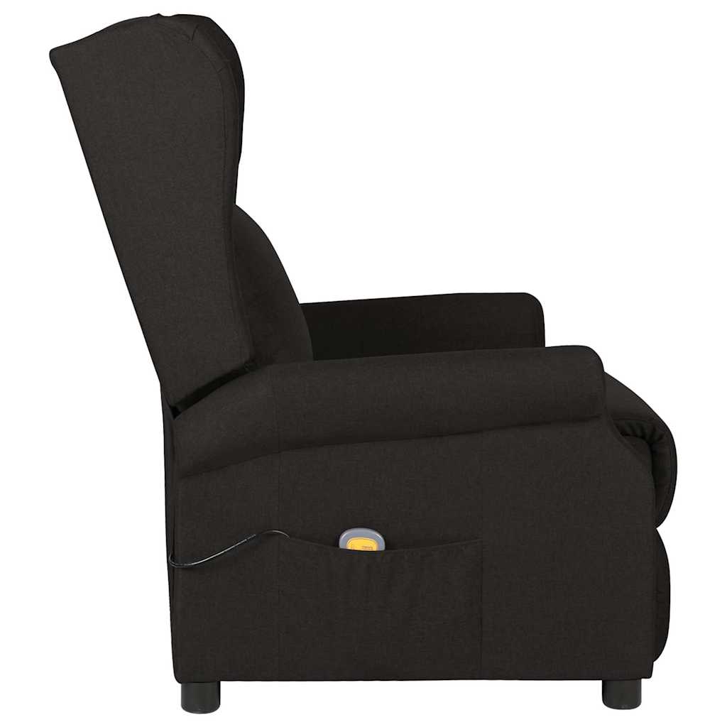 Poltrona de massagens reclinável tecido preto
