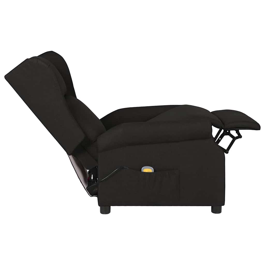 Poltrona de massagens reclinável tecido preto