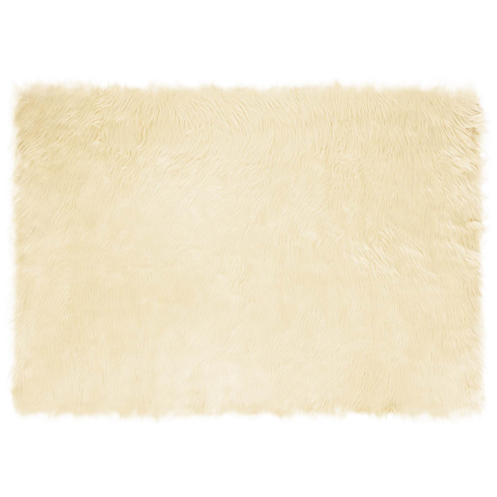Tapete de de ovelha sintética tafalla creme 160 x 230 cm