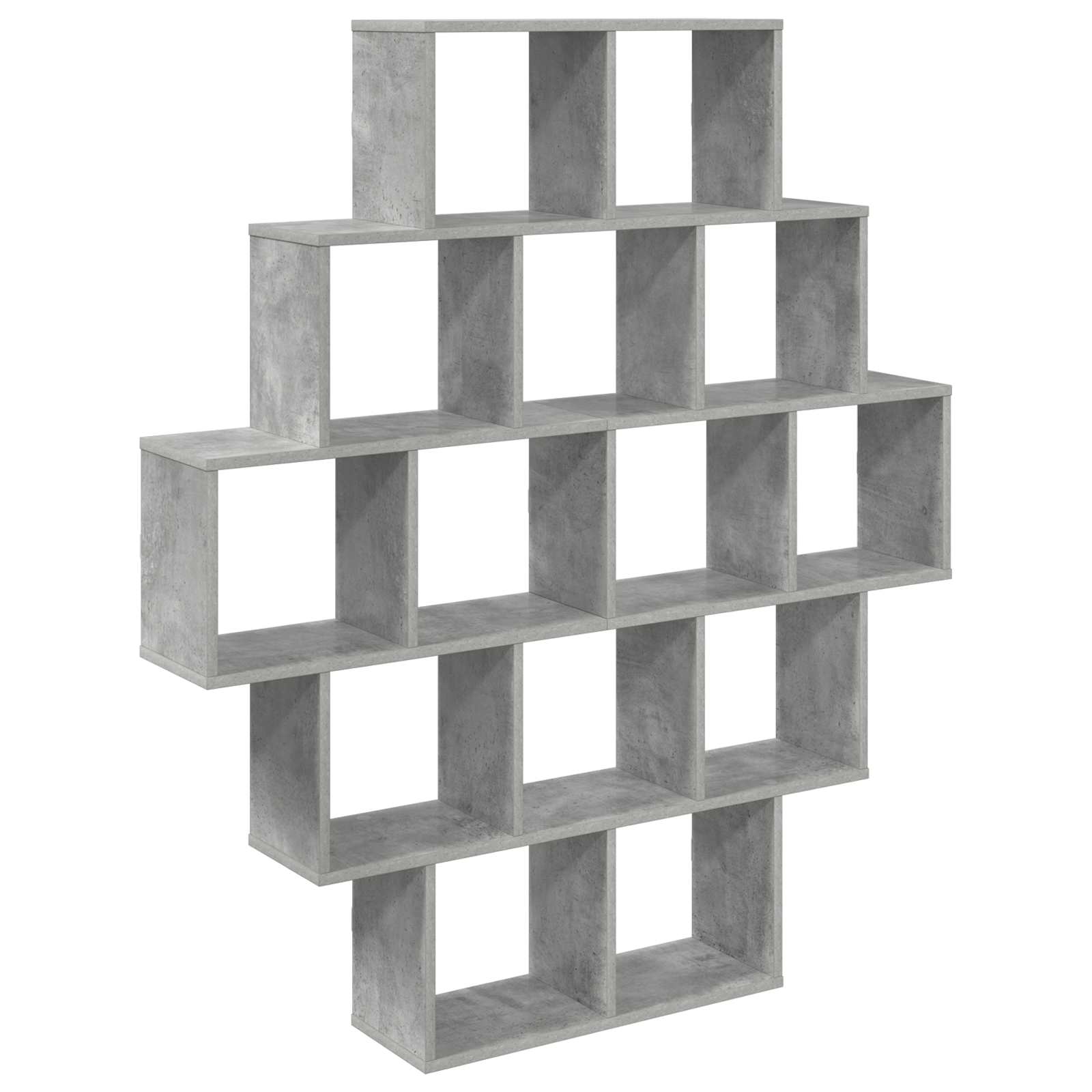 Prateleira de parede cinzento cimento 120 x 20 x 136 cm