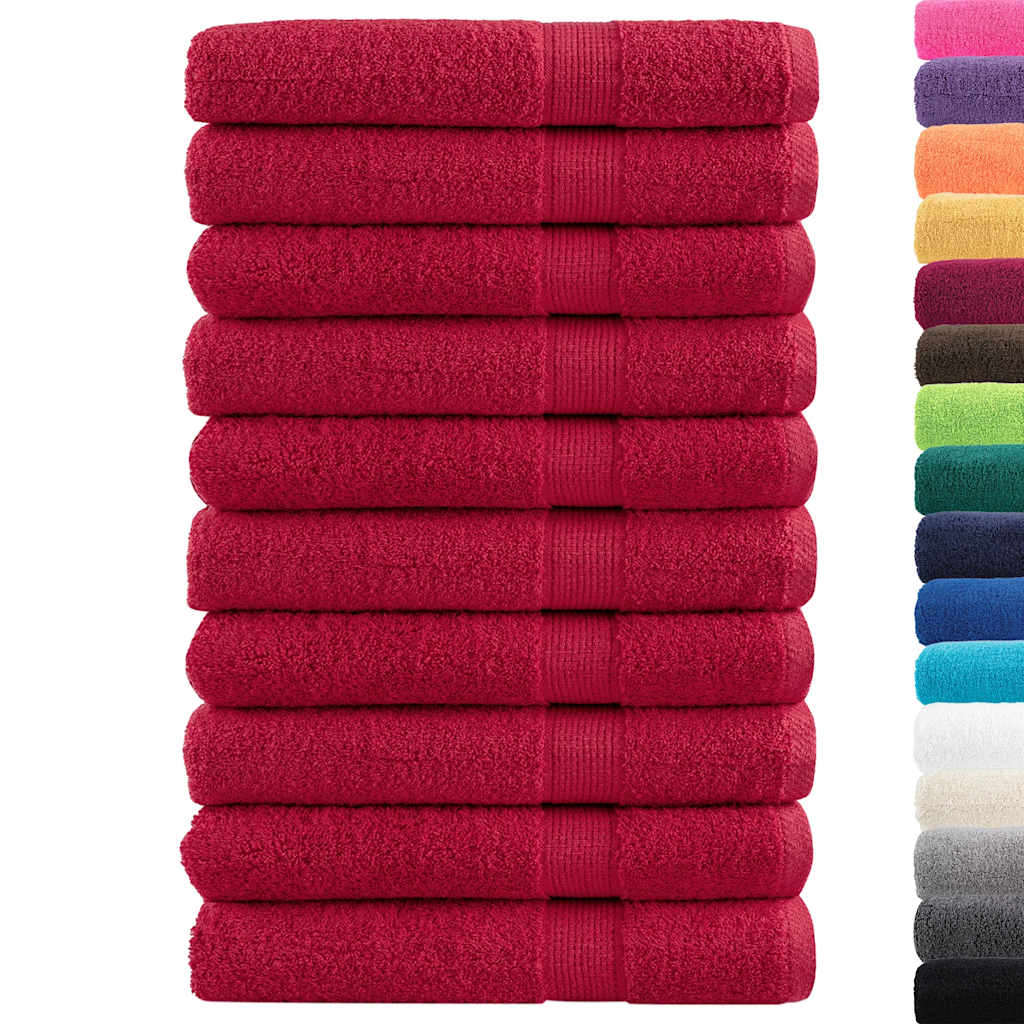 Toalhas de sauna premium solund 10pcs 80x200cm 600gsm vermelho