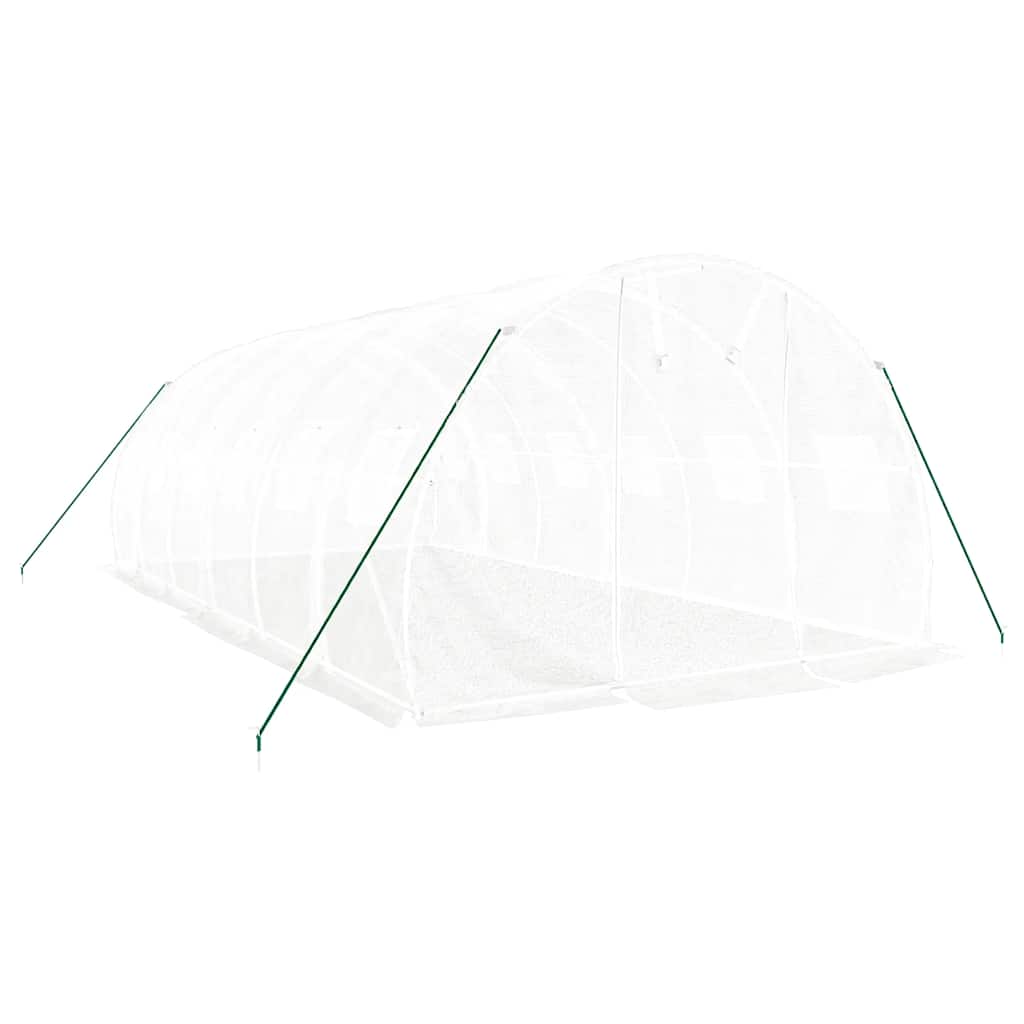 Estufa com estrutura de aço 18 m² 6x3x2 m branco