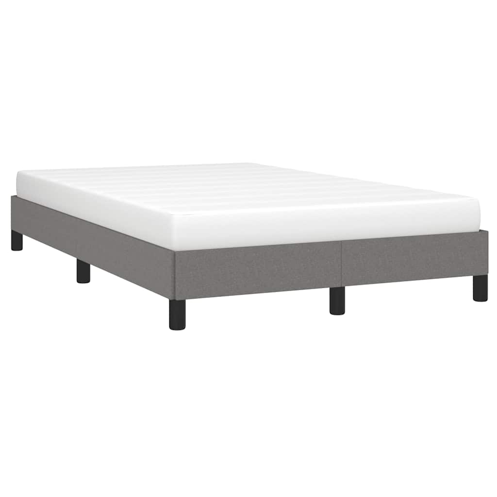 Estrutura de cama sem colchão cinza escuro 120x190 cm tecido