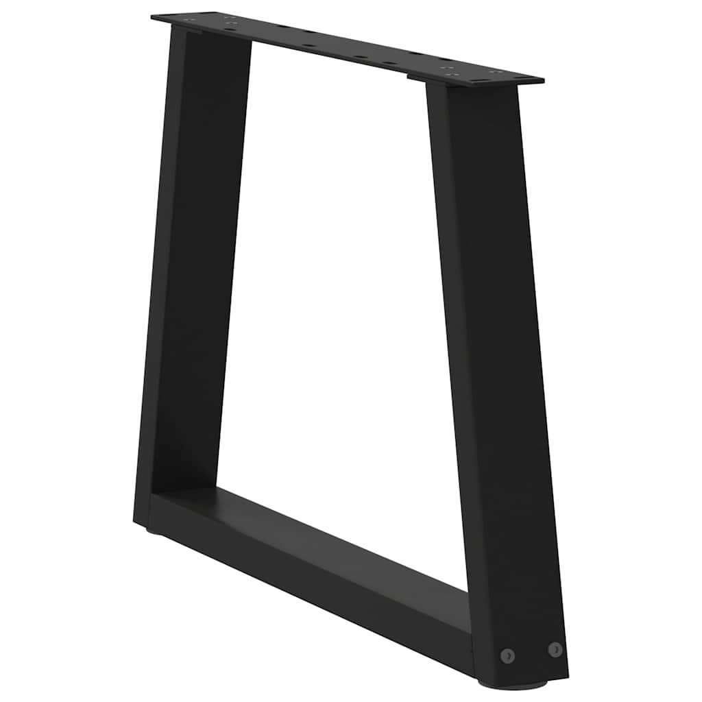 Pés para mesa de centro em v 2 peças preto 50x(42-43,3) cm aço