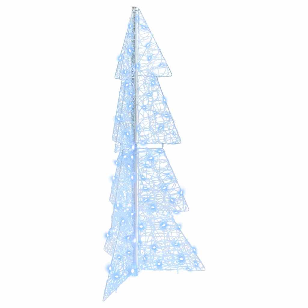 Árvore de natal com 100 leds branco frio 120 cm acrílo