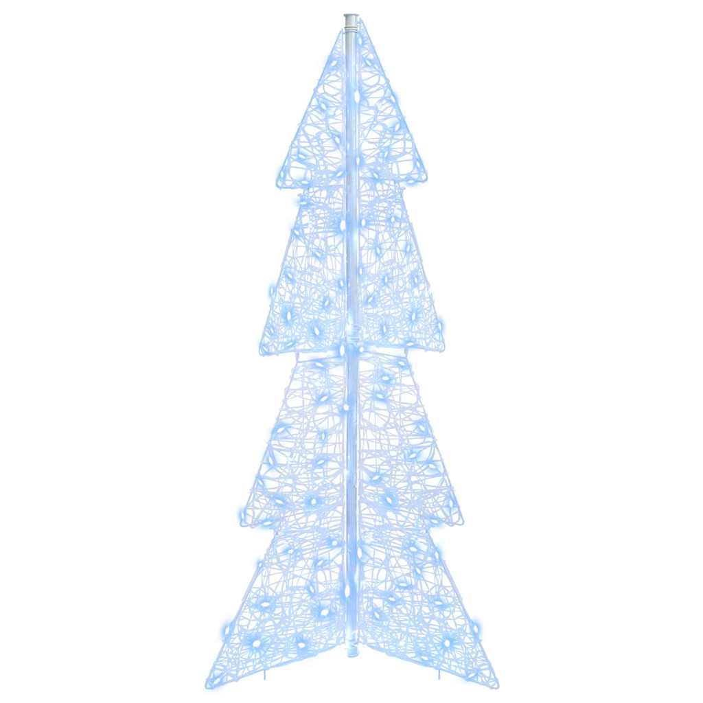 Árvore de natal com 100 leds branco frio 120 cm acrílo