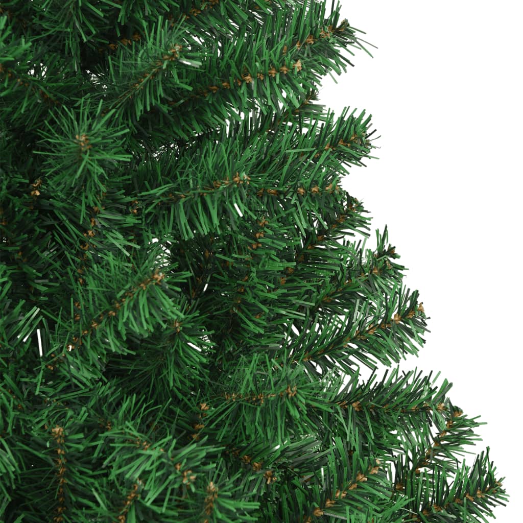 Árvore de natal artificial com ramos grossos 210 cm PVC verde