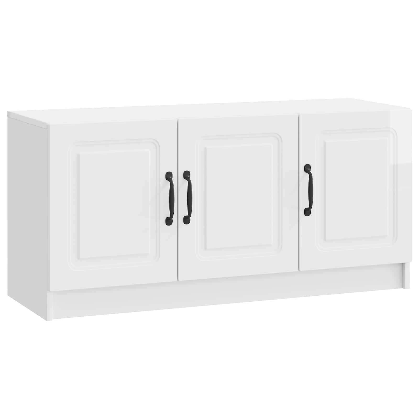 Gabinete para TV branco brilhante 99 x 34,5 x 47 cm