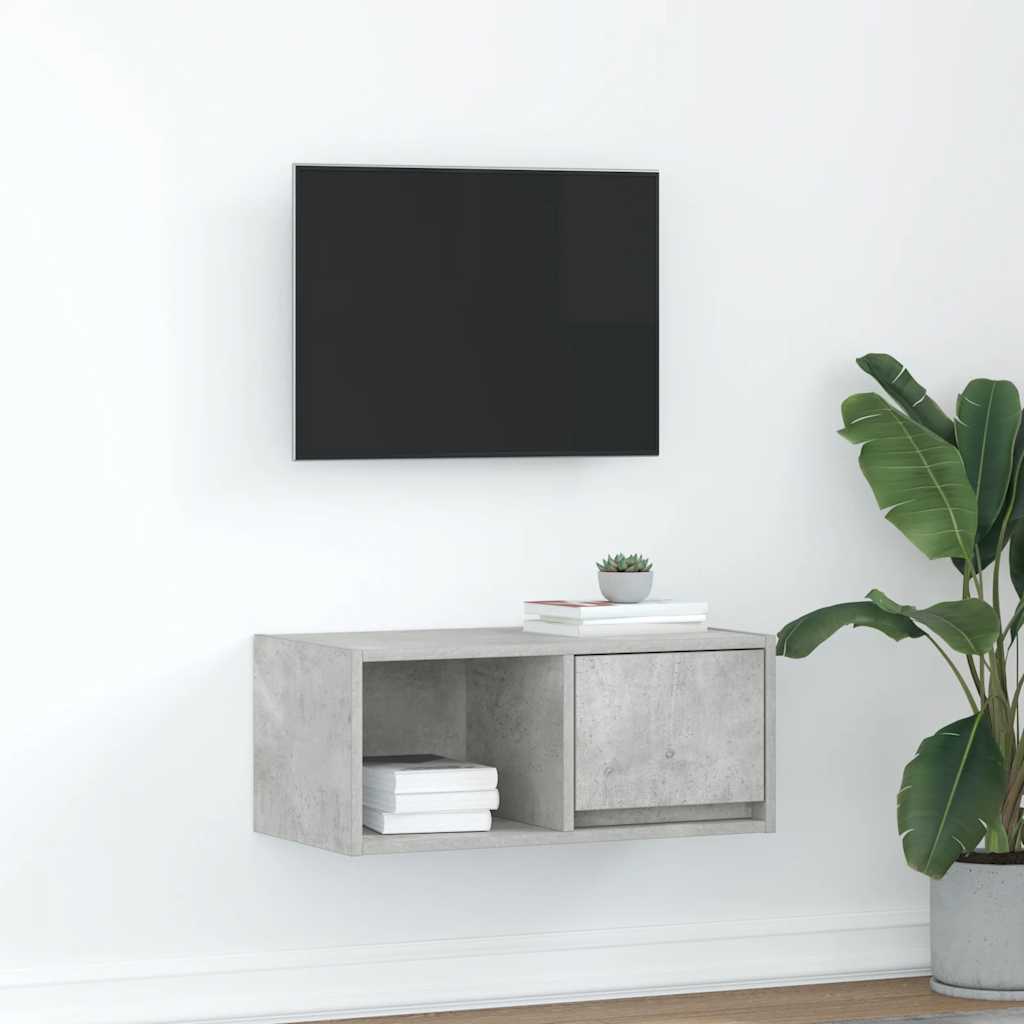 Móvel de TV 60x31x25,5 cm derivados de madeira cinza cimento