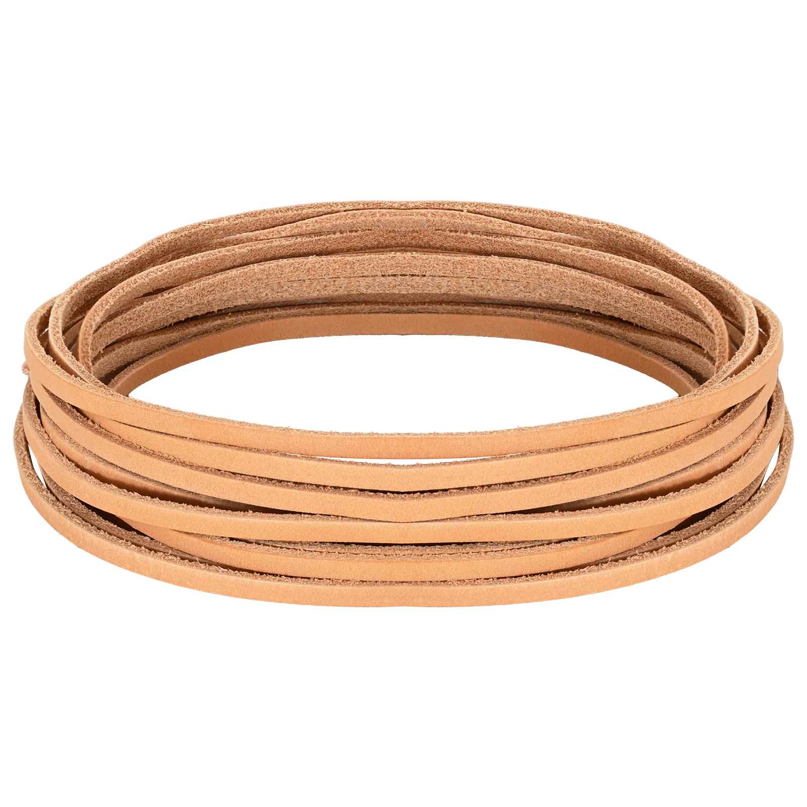 Pulseira de couro marrom claro 200 x 0,3 cm couro