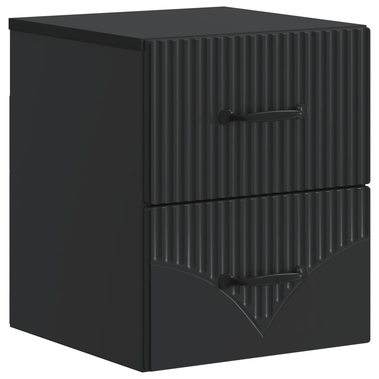 Gabinete de canto montado na parede preto 34,5 x 33 x 40 cm