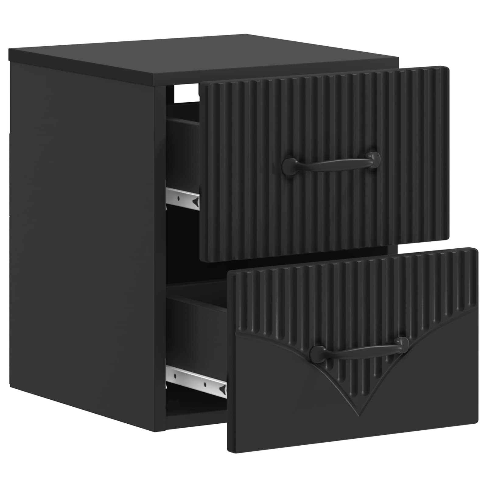 Gabinete de canto montado na parede preto 34,5 x 33 x 40 cm