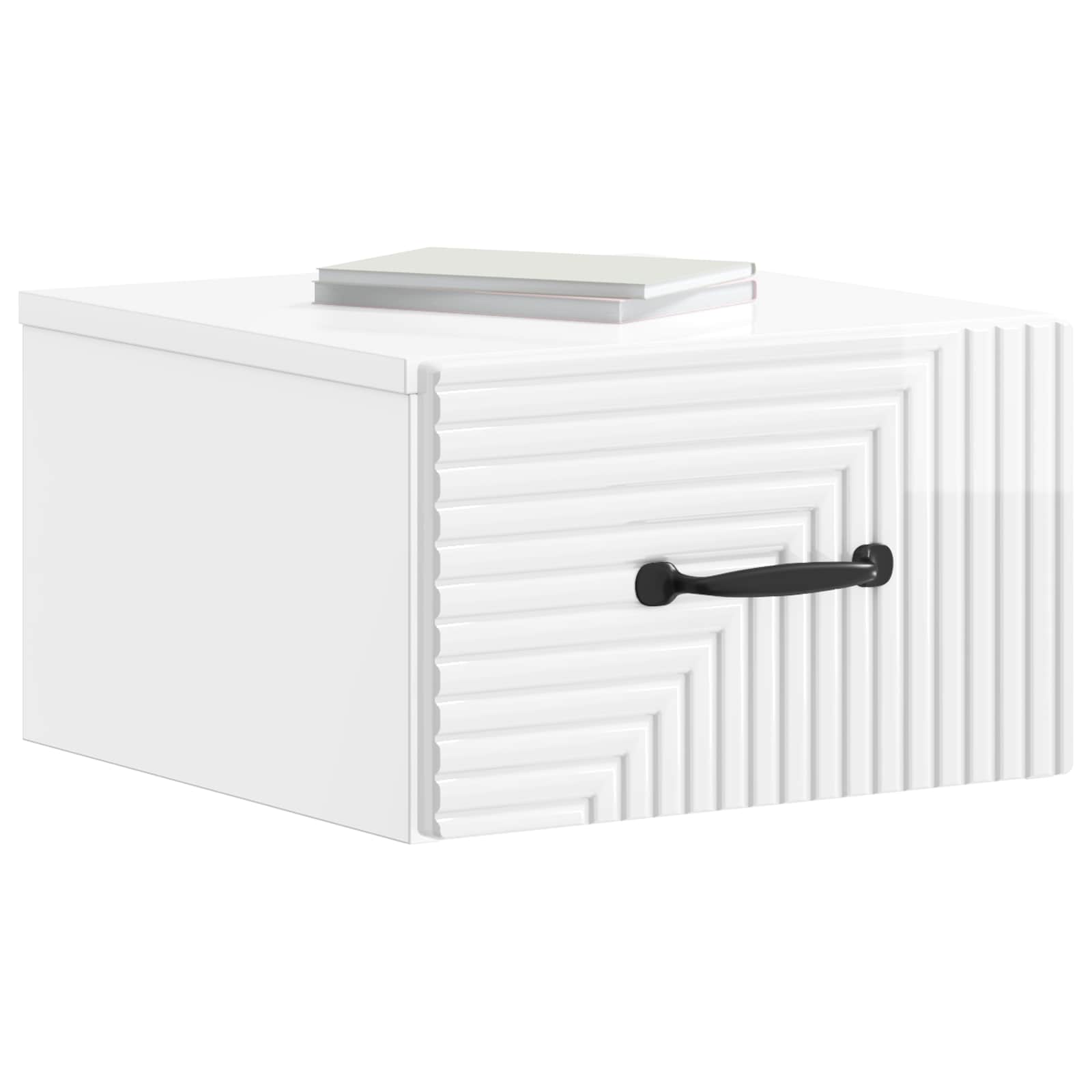 Gabinete de canto montado na parede 2 unid. branco brilhante