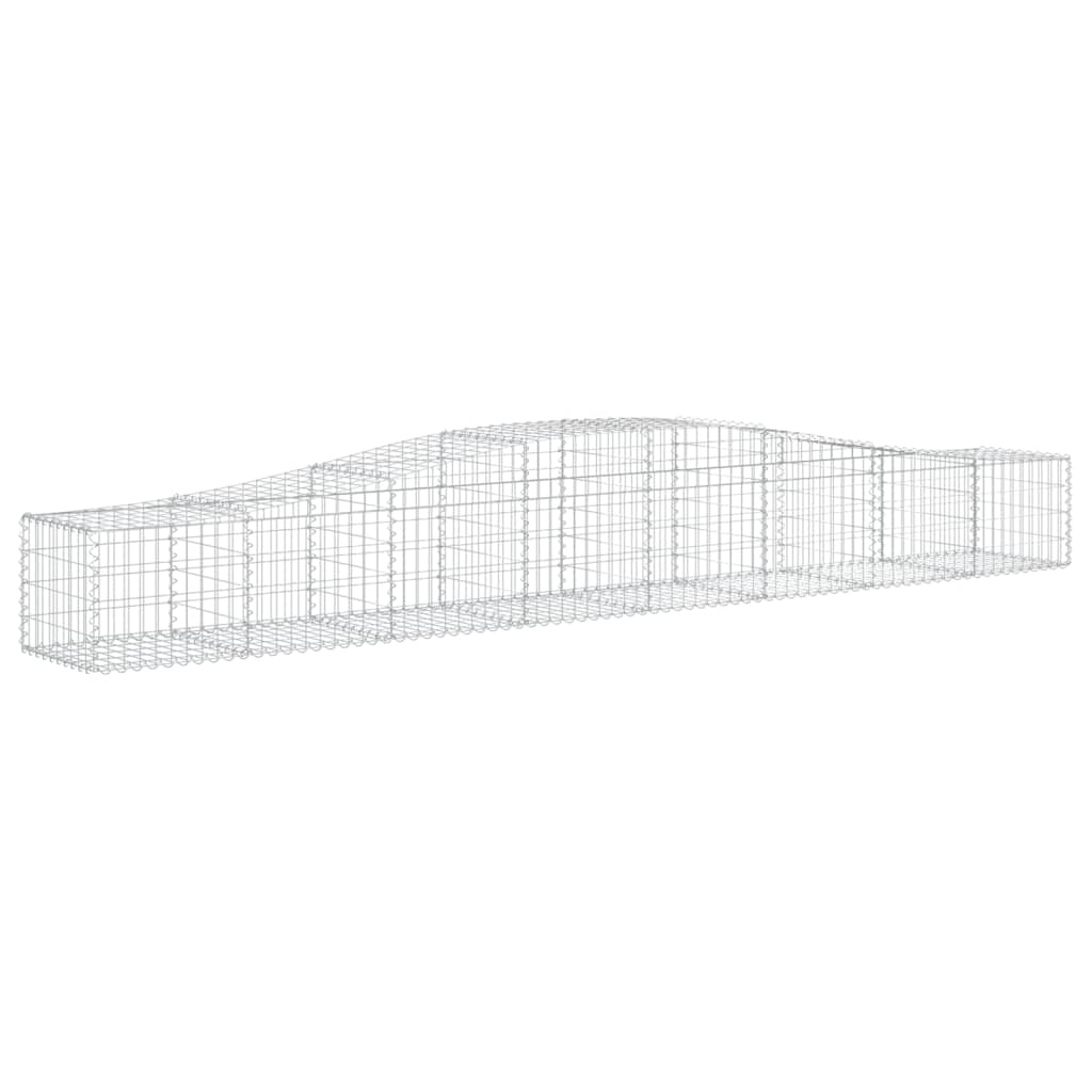 Cestos gabião arqueados 15 pcs 400x50x40/60cm ferro galvanizado