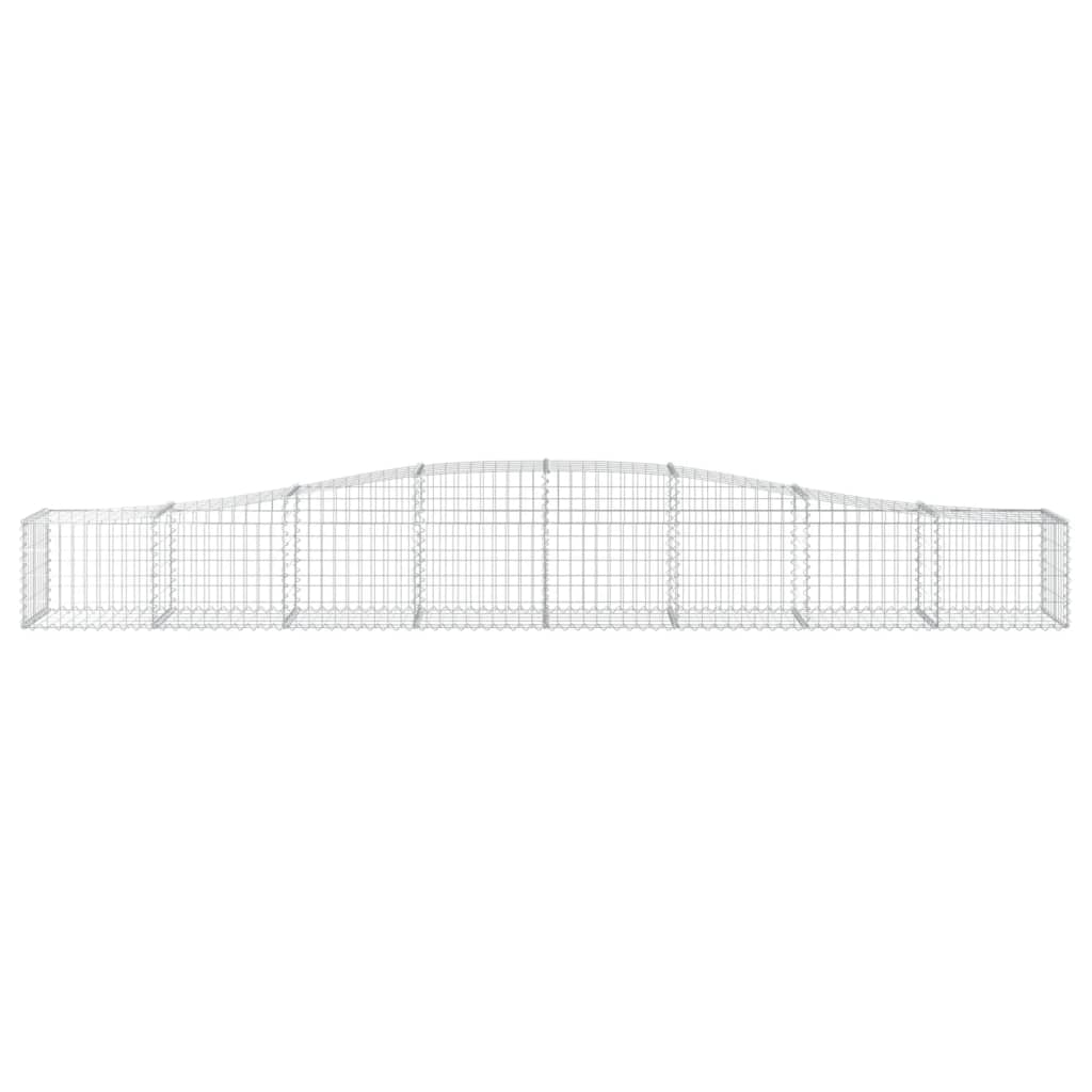 Cestos gabião arqueados 15 pcs 400x50x40/60cm ferro galvanizado