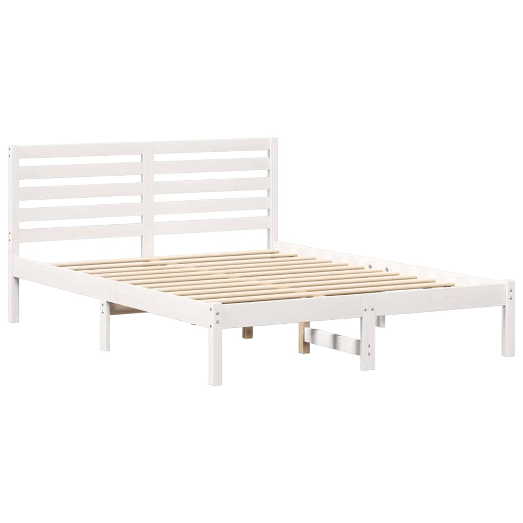 Estrutura da cama com cabeceira branco 120 x 190 cm