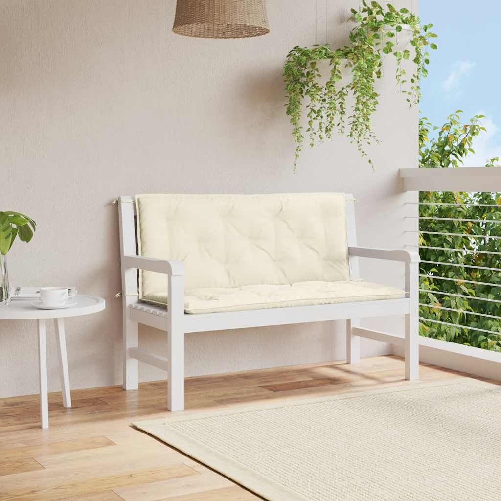 Almofadão p/ banco de jardim tecido oxford branco nata
