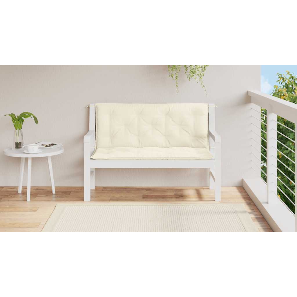 Almofadão p/ banco de jardim tecido oxford branco nata