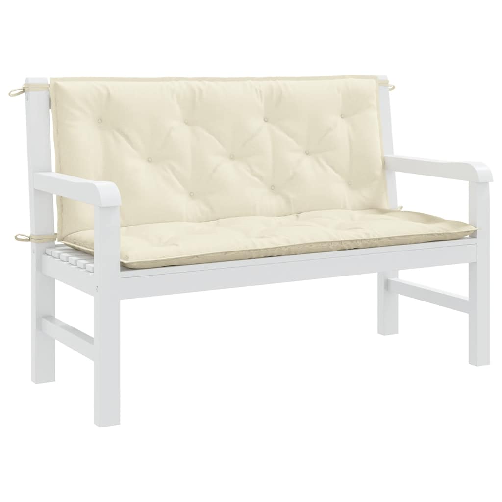 Almofadão p/ banco de jardim tecido oxford branco nata