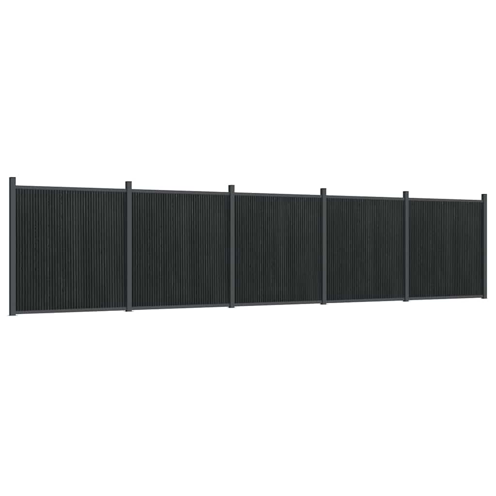 Painel de vedação 872x186 cm wpc cinzento