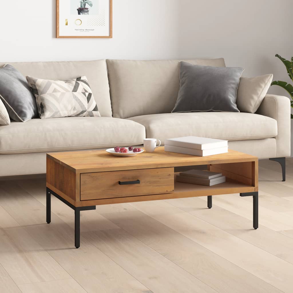 Mesa de centro 90x50x35 cm pinho maciço