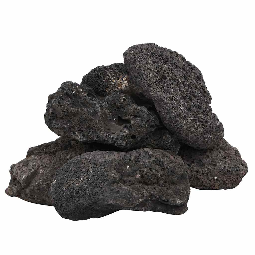 Pedras vulcânicas 10 kg 10-30 cm preto