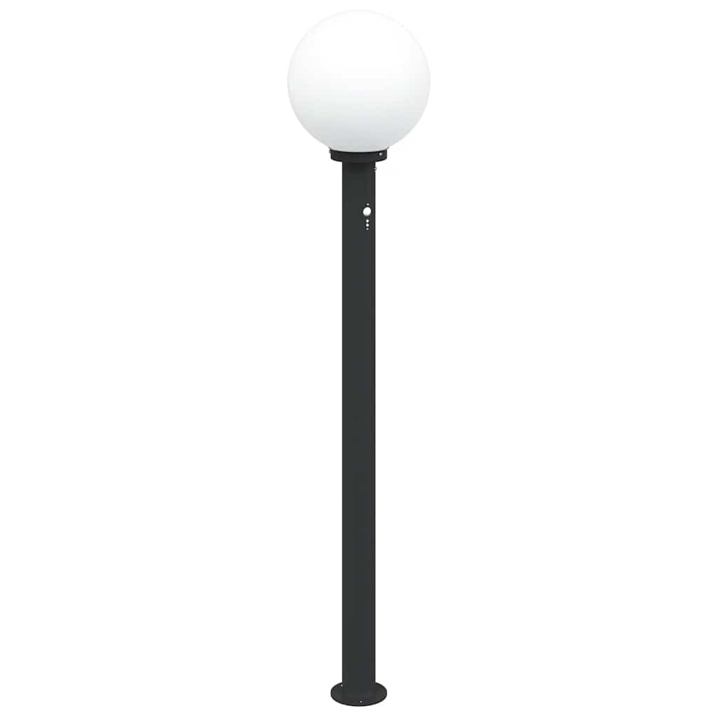 Luminárias de balizamento com sensor, 3 unidades, 120 cm, pretas, IP44