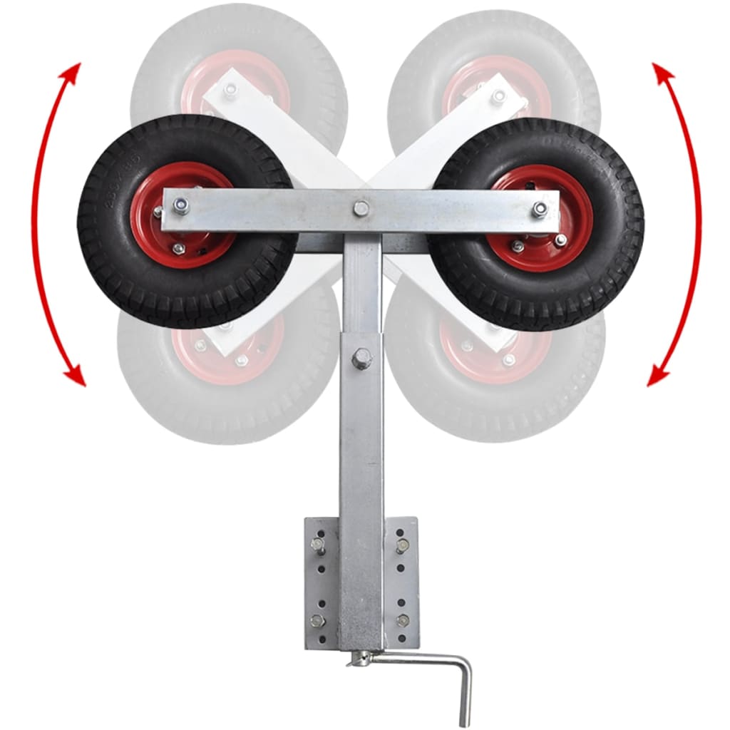 Suporte de proa para reboque de barco roda dupla 2 pcs 59-84cm