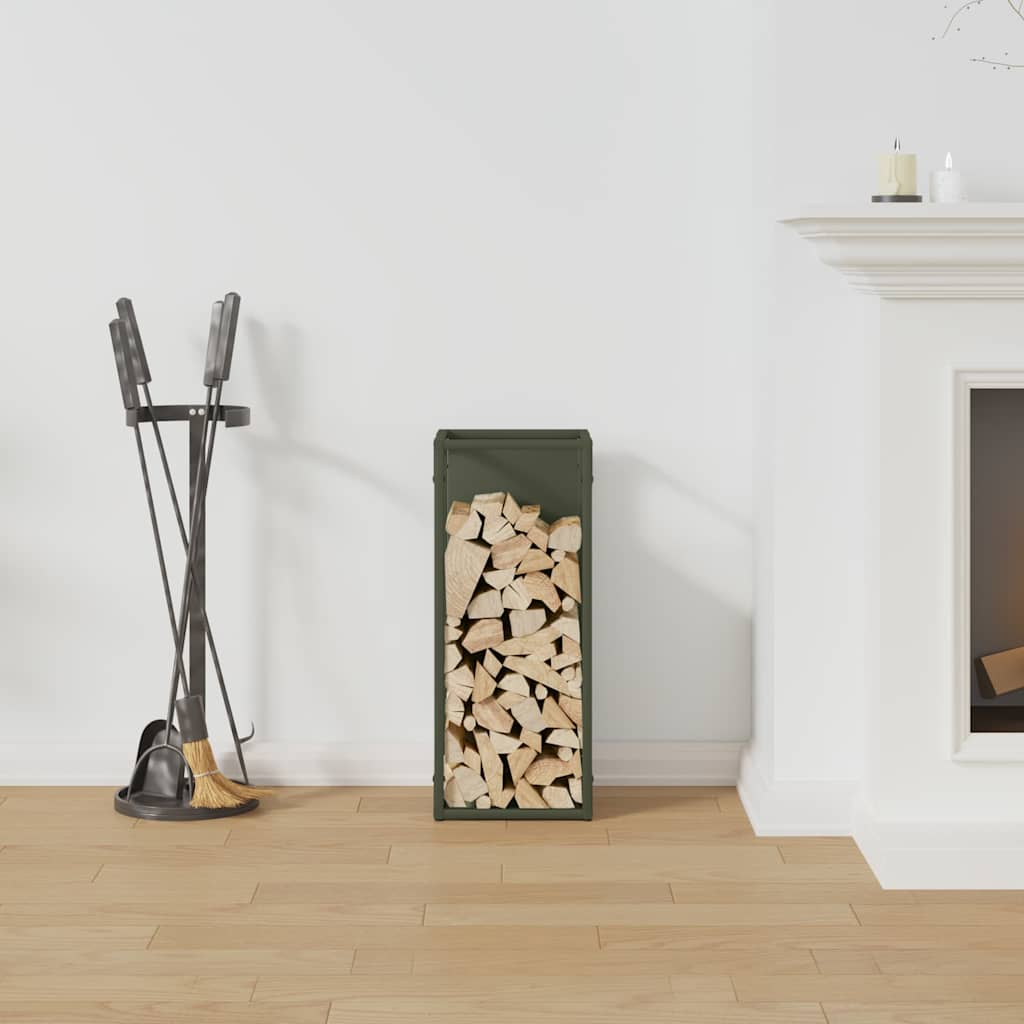 Suporte para lenha aço laminado a frio verde azeitona
