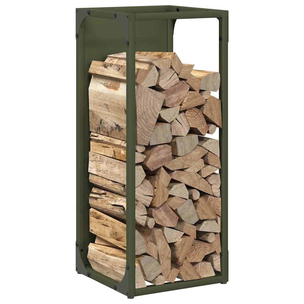 Suporte para lenha aço laminado a frio verde azeitona
