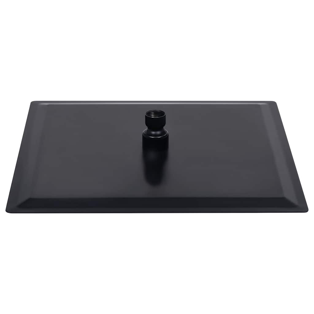 Cabeça de chuveiro quadrada 30x30 cm aço inoxidável preto
