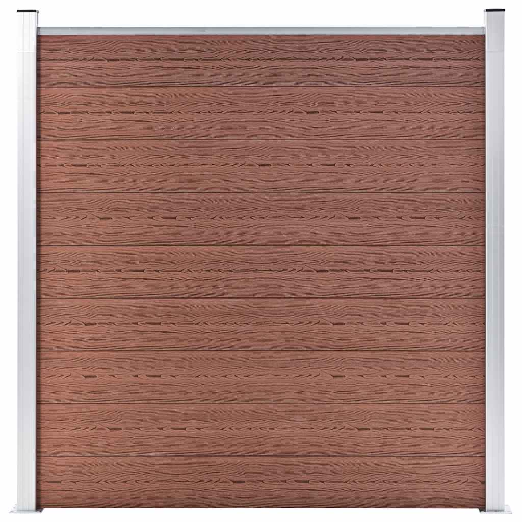 Painel de vedação para jardim 180x186 cm wpc castanho