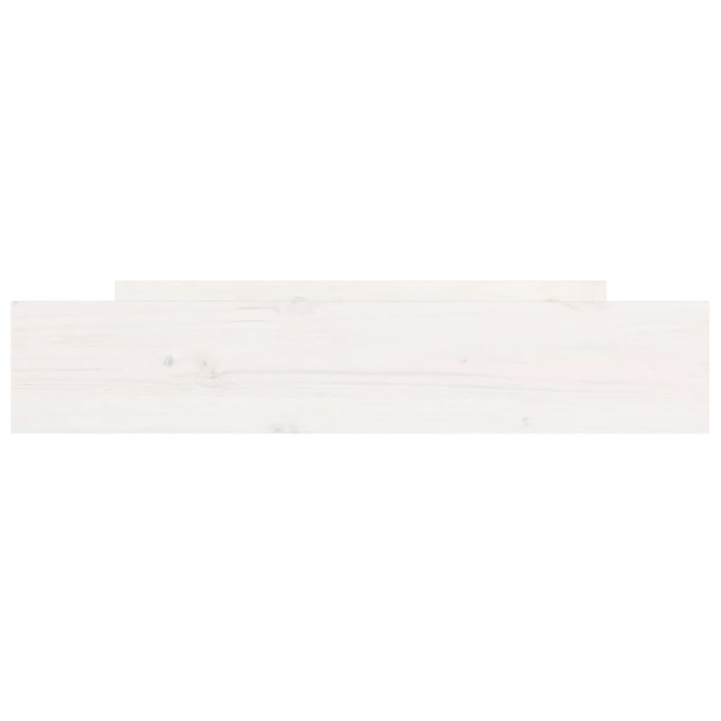 Gavetas de cama 2 pcs madeira de pinho maciça branco