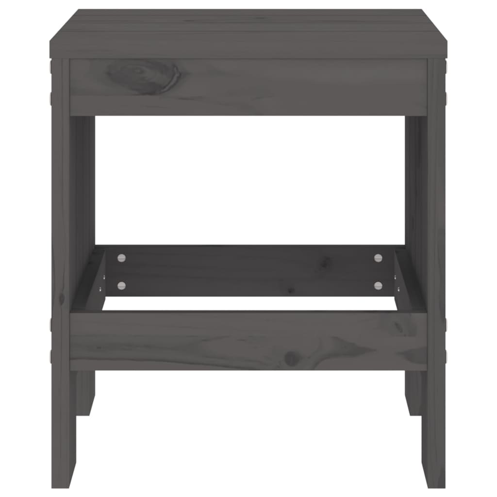Bancos de jardim 2 pcs 40x36x45 cm pinho maciço cinzento