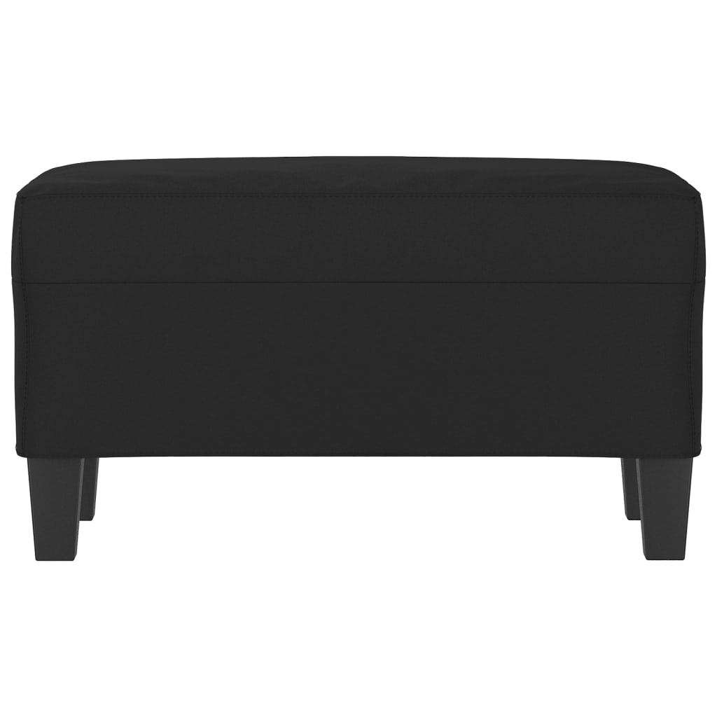 Banco 70x35x41 cm tecido de microfibra preto