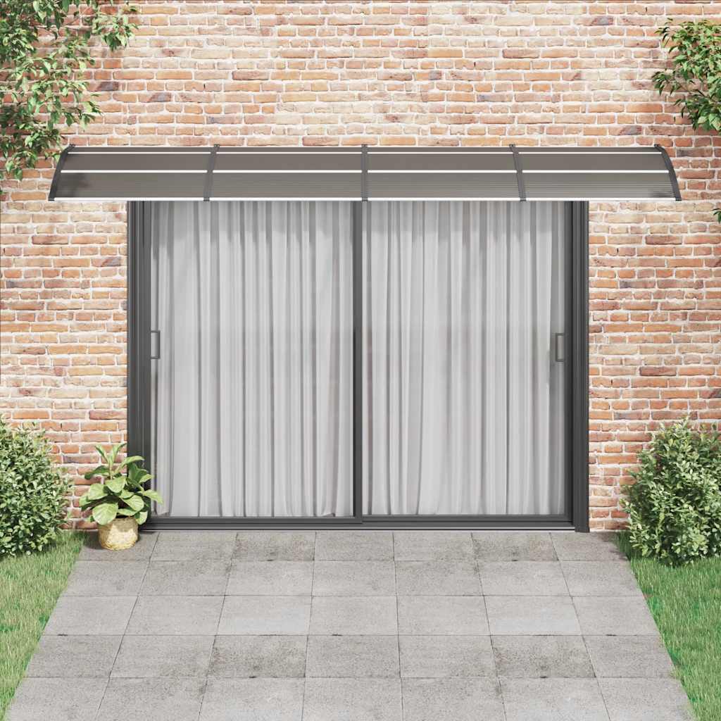 Cobertura de porta preta 400x100 cm policarbonato